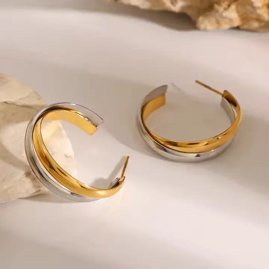 BELLE HOOP EARRINGS LAVISH JEWELS