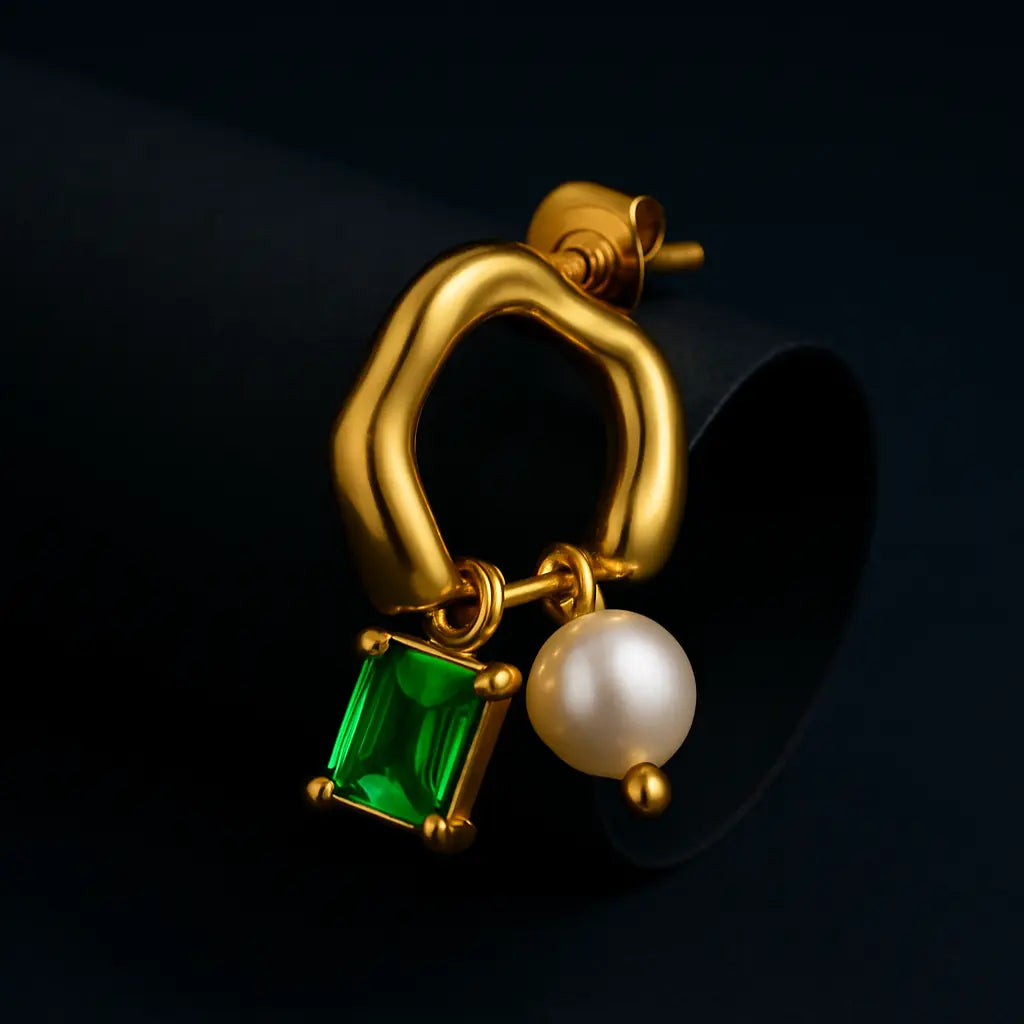 BLAZE STUD GOLD EARRINGS LAVISH JEWELS