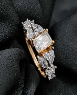 Dolce Nodo – Delicate AD Finger Ring - LAVISH JEWELSDolce Nodo – Delicate AD Finger Ring | Gold - Plated Adjustable Ring