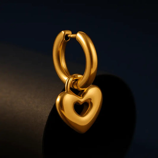 FLAIR HOOP GOLD EARRINGS - LAVISH JEWELS18K PVD EARRINGS