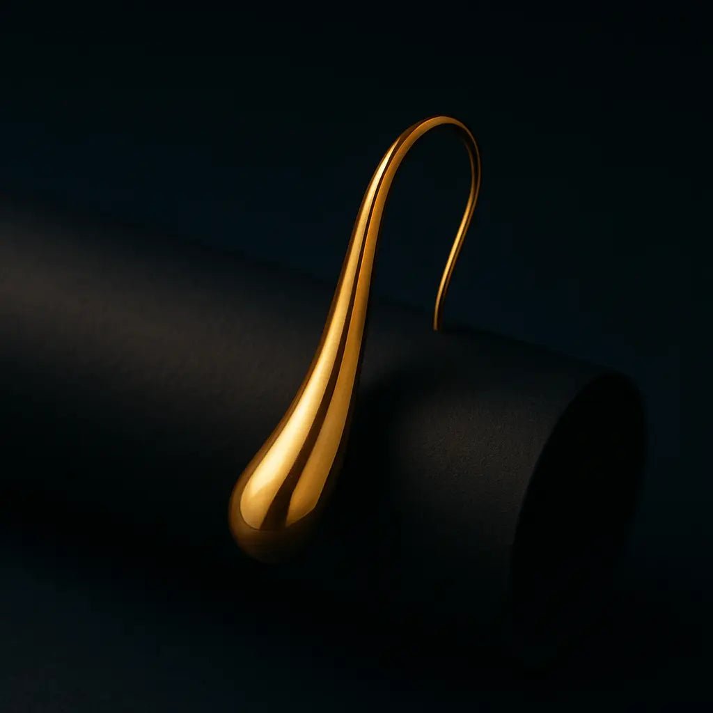 LORISEL GOLD HOOP EARRINGS - LAVISH JEWELS18k PVD GOLD EARRING