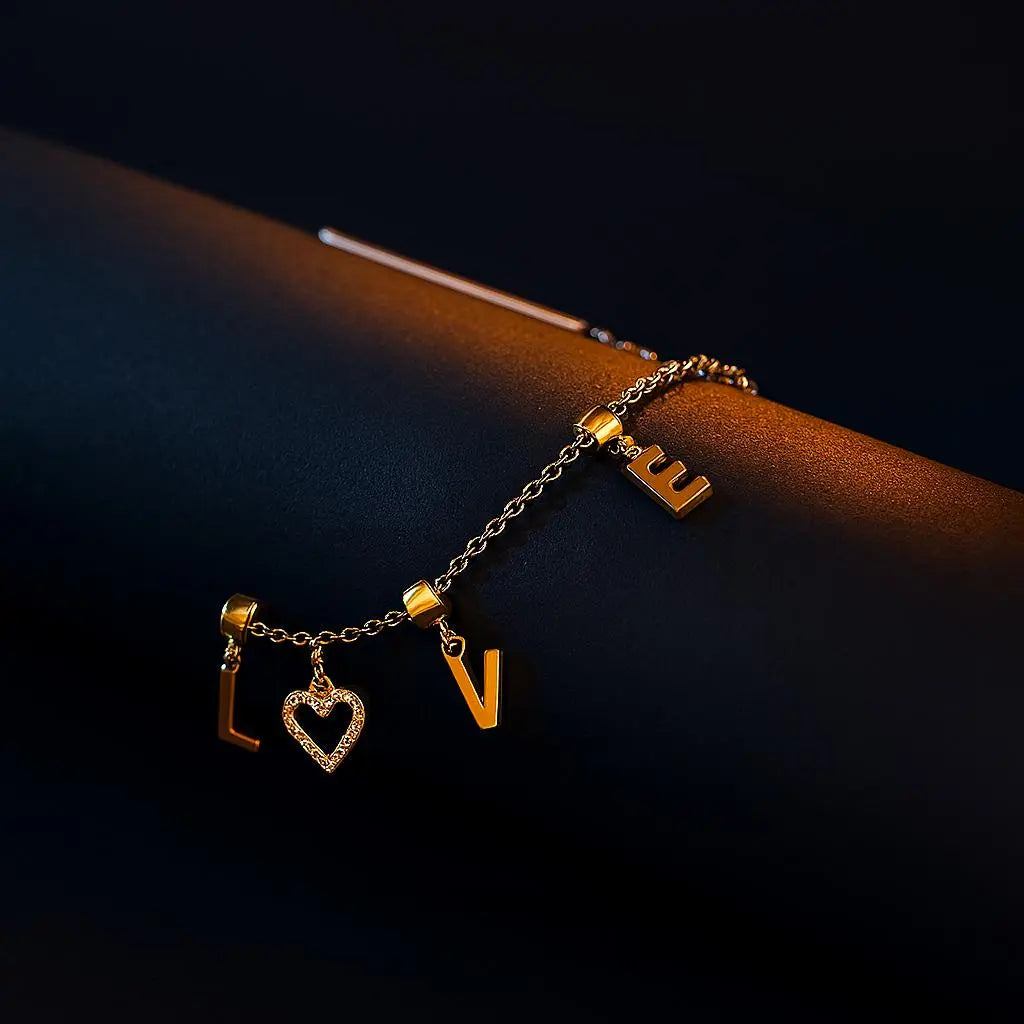 LOVE GOLD BRACELET LAVISH JEWELS