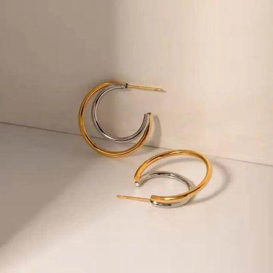 MYRA HUGGIE EARRINGS - LAVISH JEWELS18k PVD GOLD EARRING