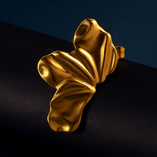 OPALINE STUD GOLD EARRINGS - LAVISH JEWELS18k PVD GOLD EARRING