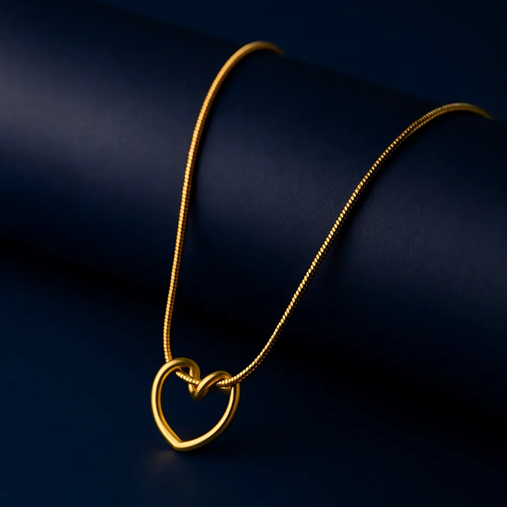 PRISM HEART GOLD NECKLACE LAVISH JEWELS