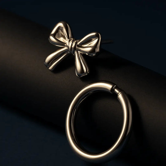 SILVER PULSE HOOP & STUD EARRINGS - LAVISH JEWELS18k PVD GOLD EARRING