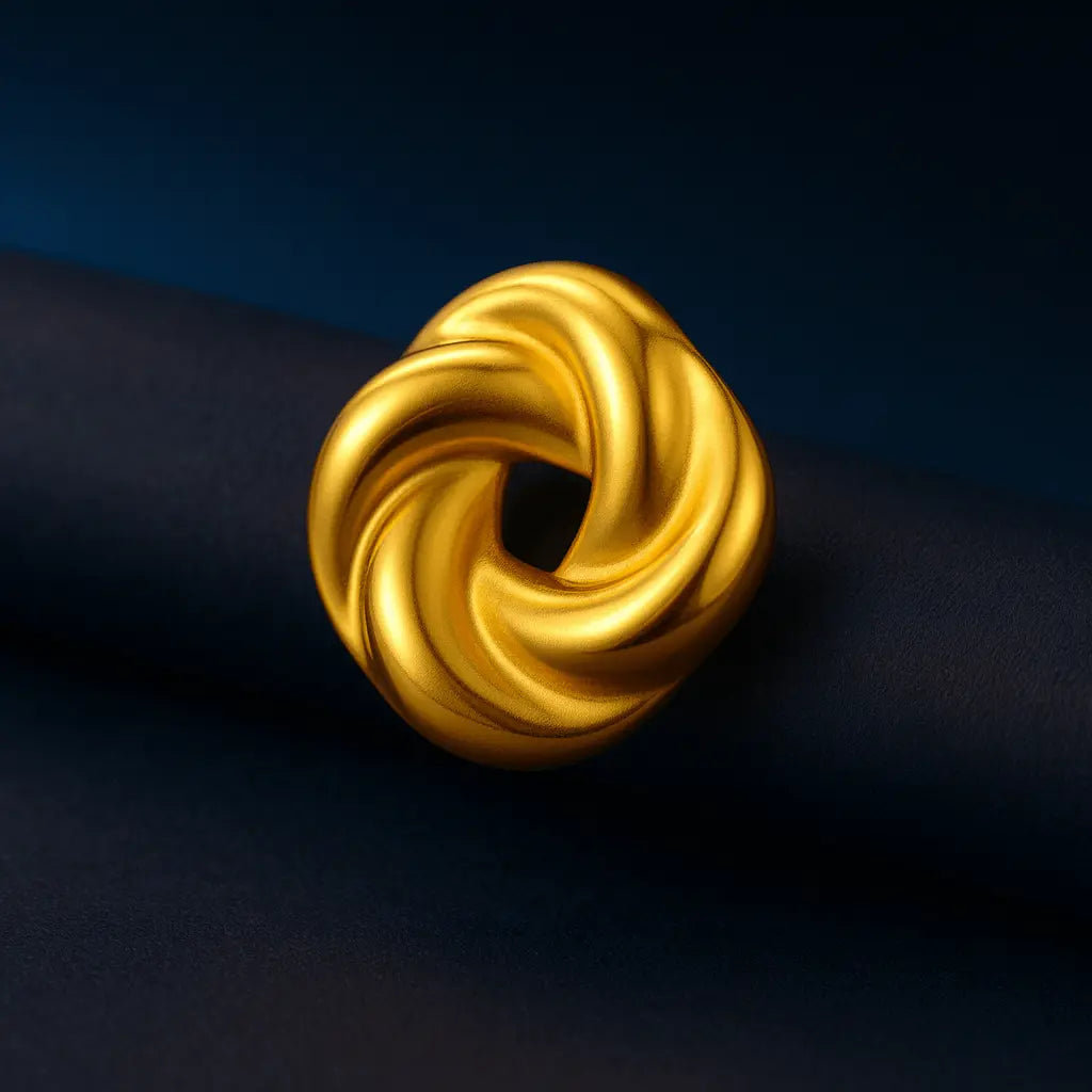 SOLAR KNOT STUD GOLD EARRINGS - LAVISH JEWELS18K PVD EARRINGS