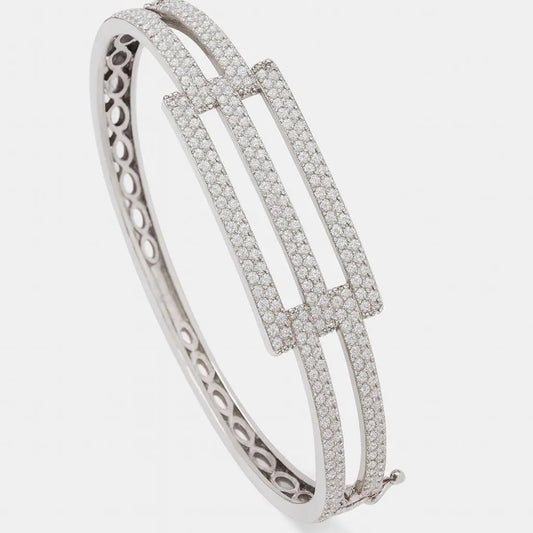 Vibia Ash – Classic AD Kada - LAVISH JEWELSVibia Ash – Classic AD Kada | Black Oxidised Silver Kada Bangle for Women