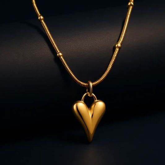 ZEAL HEART GOLD NECKLACE LAVISH JEWELS