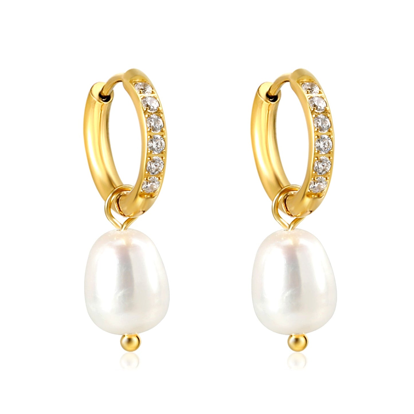 SELENE PEARL HOOP LAVISH JEWELS