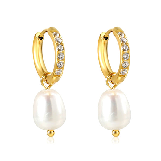 SELENE PEARL HOOP LAVISH JEWELS