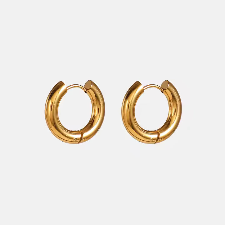ZANIRA GOLD HOOP EARRINGS LAVISH JEWELS