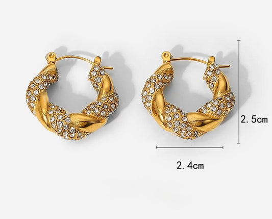 ASTRAEA HOOP GOLD EARRINGS - LAVISH JEWELS18k PVD GOLD EARRING