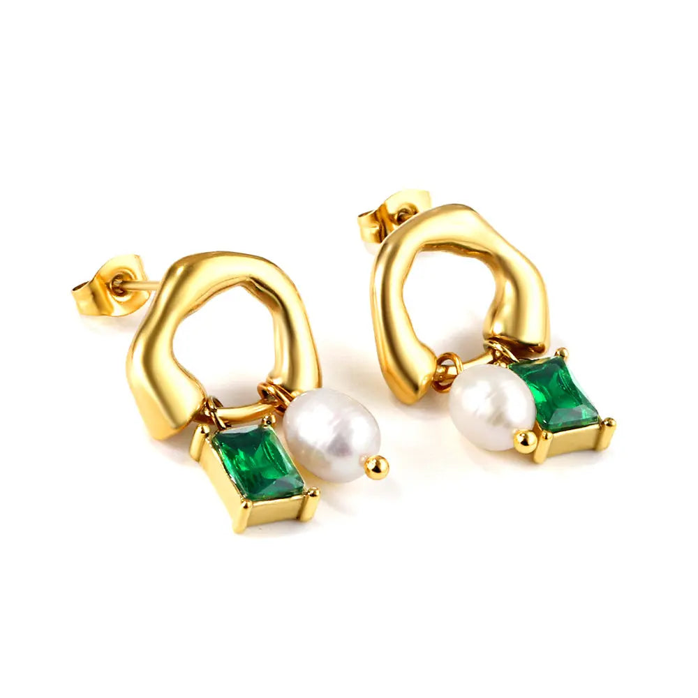BLAZE STUD GOLD EARRINGS LAVISH JEWELS