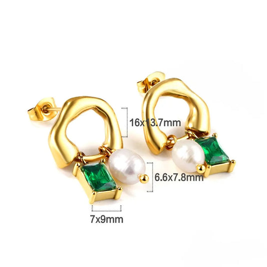 BLAZE STUD GOLD EARRINGS LAVISH JEWELS