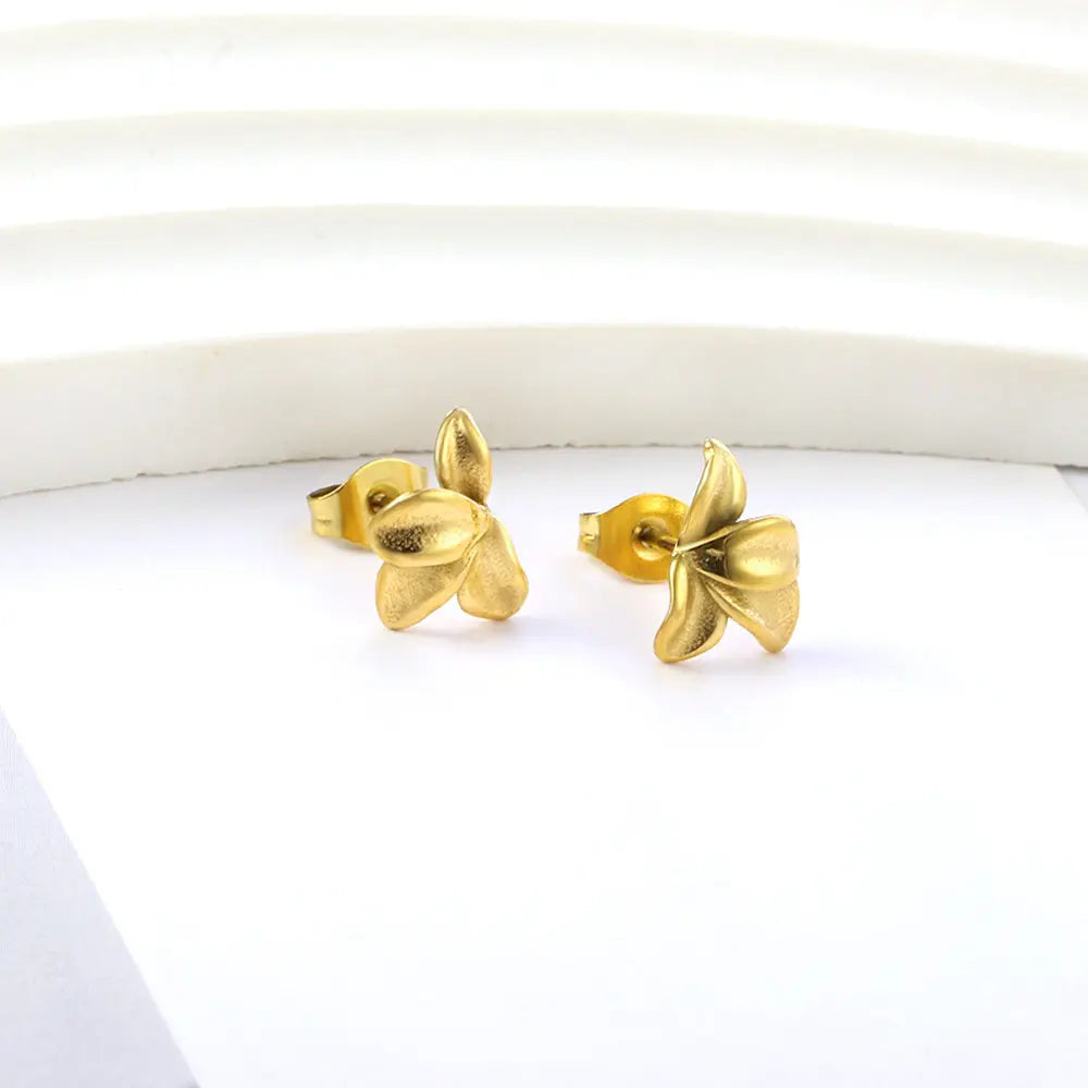 ECLIPSE STUD GOLD EARRINGS LAVISH JEWELS