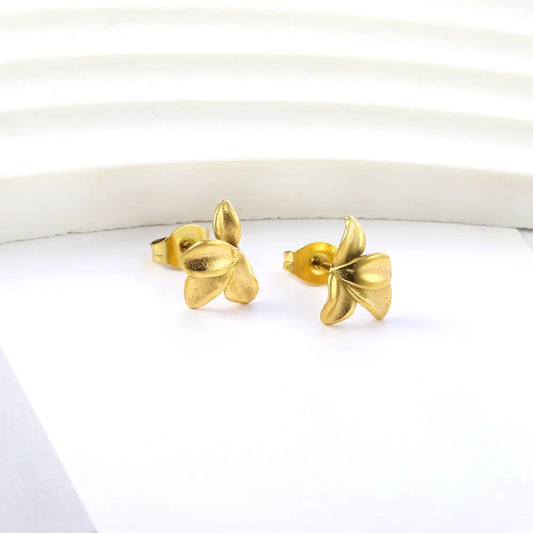 ECLIPSE STUD GOLD EARRINGS LAVISH JEWELS