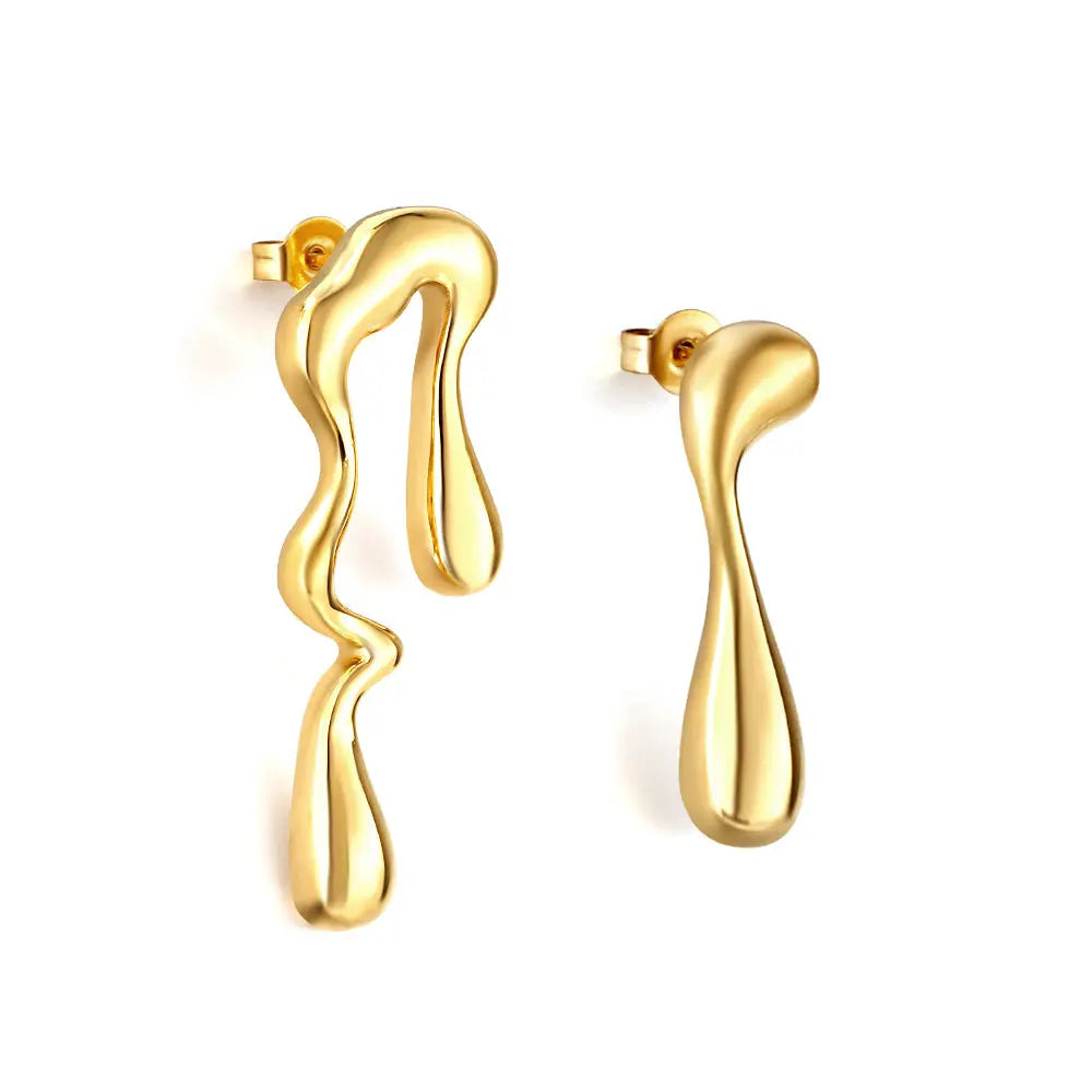 EDEN LEAF STUD GOLD EARRINGS LAVISH JEWELS