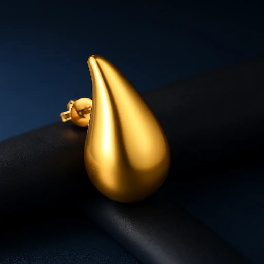 GLEAM STUD GOLD EARRINGS LAVISH JEWELS