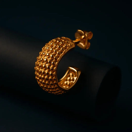 GOLD PLATED STUD EARRINGS - LAVISH JEWELS18k PVD GOLD EARRING