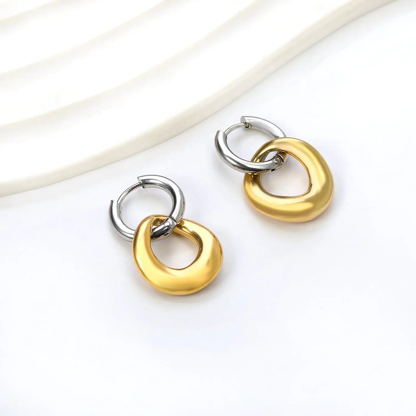 HALO HOOP GOLD EARRINGS LAVISH JEWELS