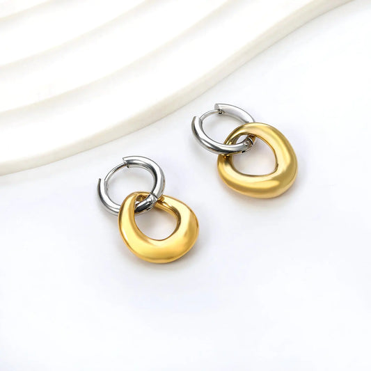 HALO HOOP GOLD EARRINGS LAVISH JEWELS