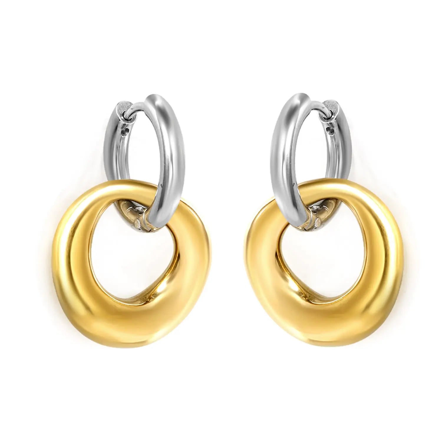 HALO HOOP GOLD EARRINGS LAVISH JEWELS
