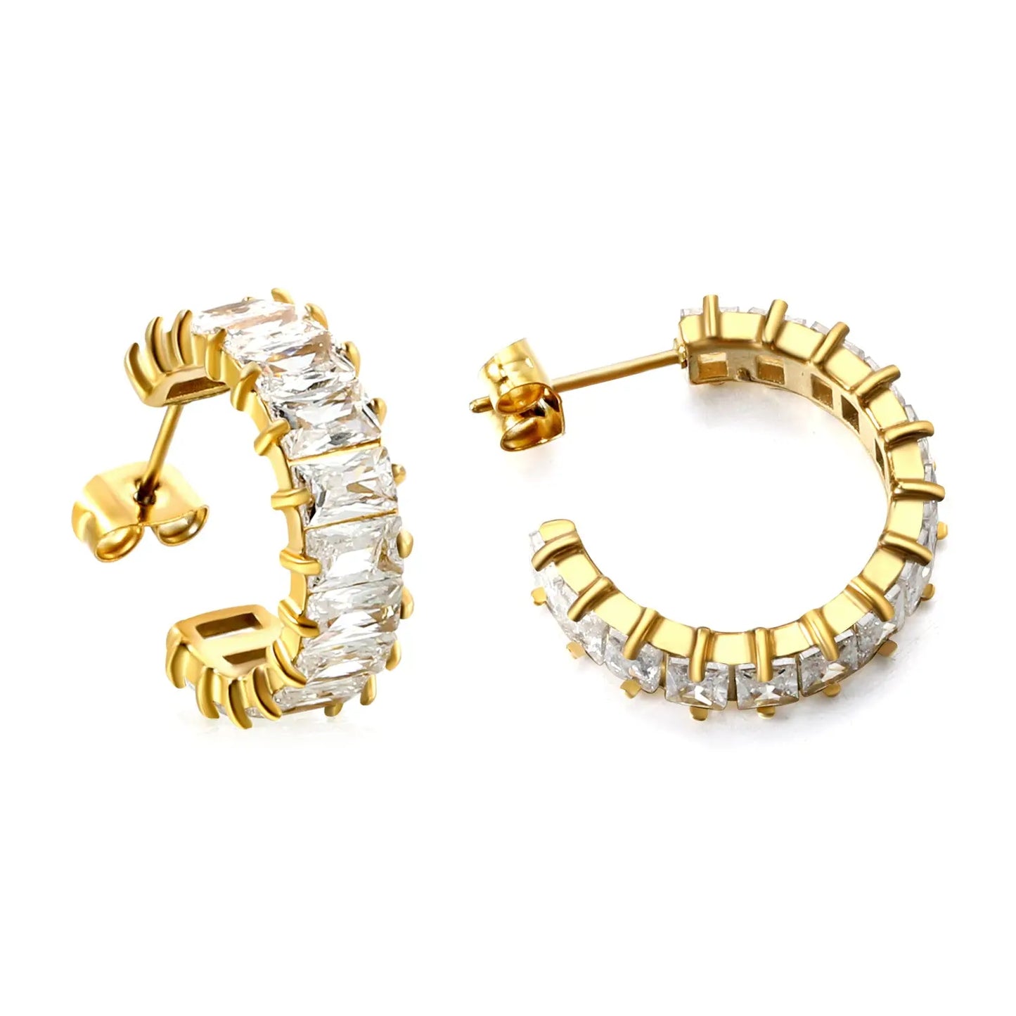 LOOPED HOOP GOLD EARRINGS LAVISH JEWELS
