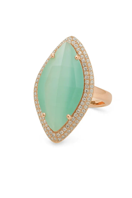 Luna Piena – Mint Green AD Statement Ring - LAVISH JEWELSLuna Piena – Mint Green AD Statement Ring | Rhodium - Plated Adjustable Finger Ring