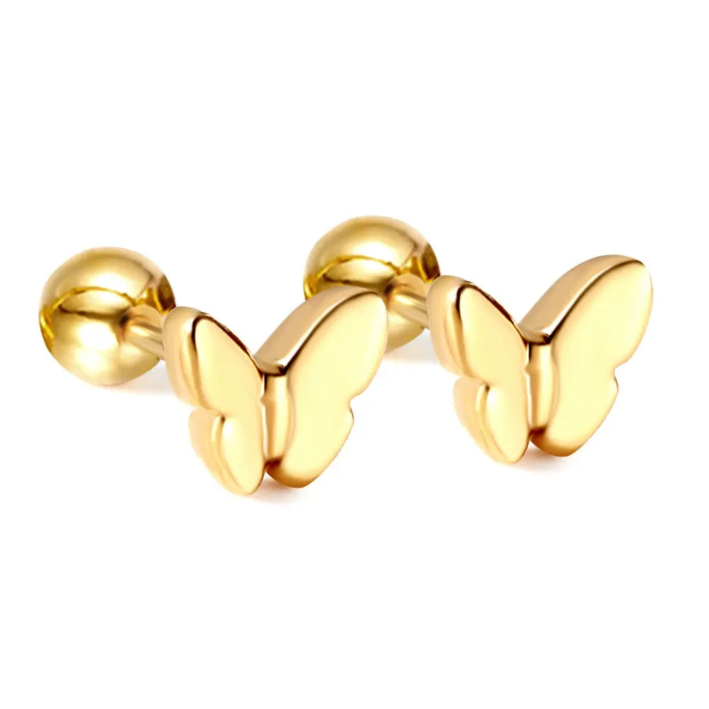 LUSTRE STUD GOLD EARRINGS LAVISH JEWELS