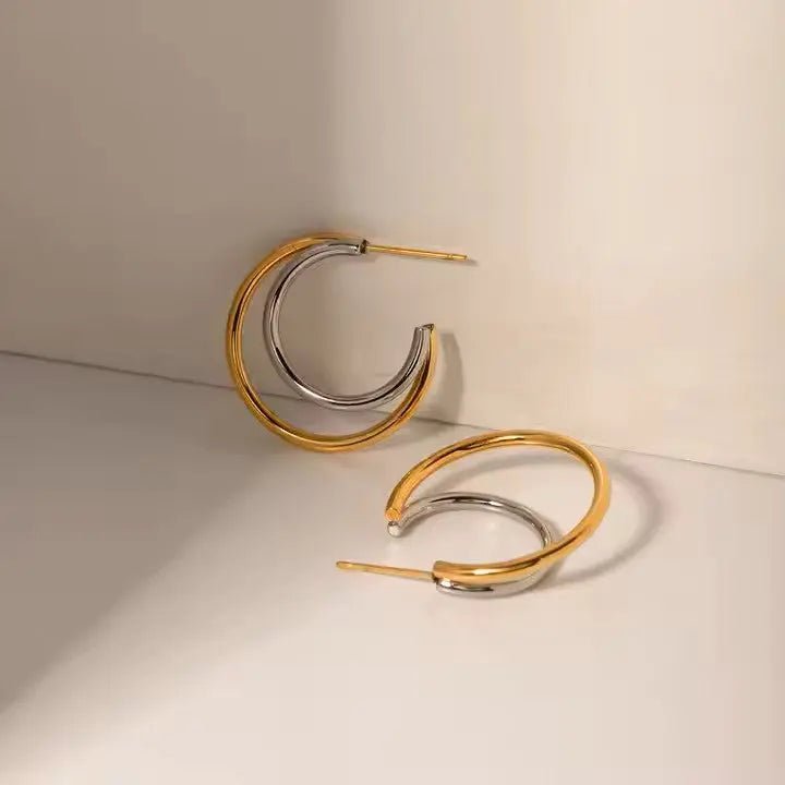 MYRA HUGGIE EARRINGS - LAVISH JEWELS18k PVD GOLD EARRING