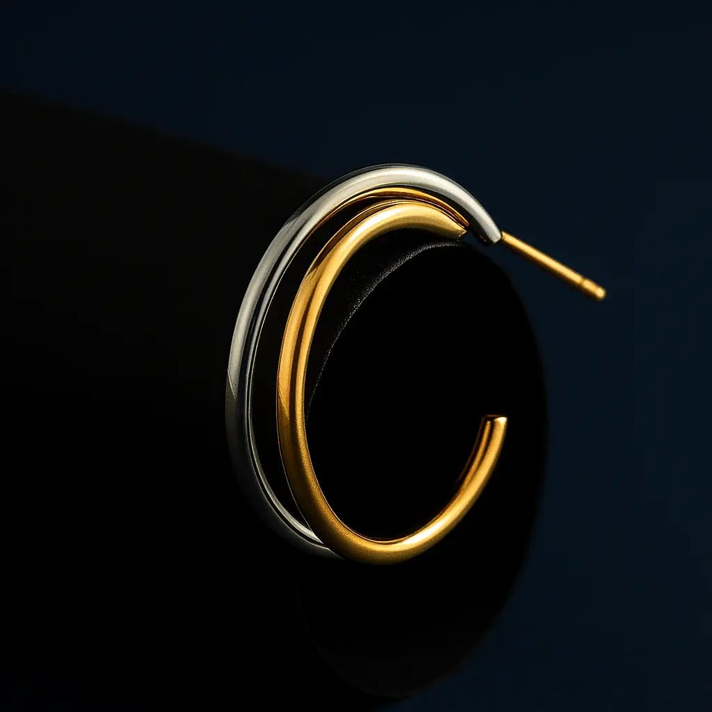 MYRA HUGGIE EARRINGS - LAVISH JEWELS18k PVD GOLD EARRING