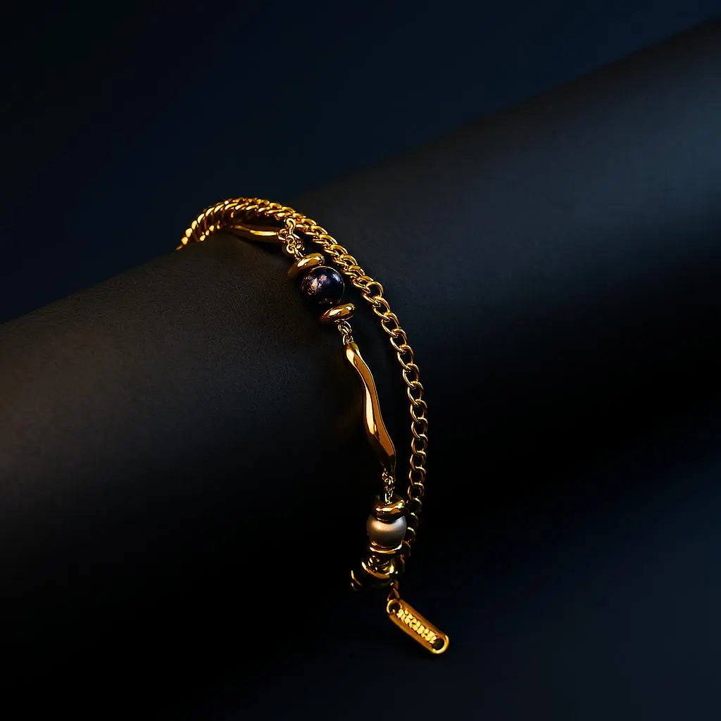 NEVA GOLD BRACELET LAVISH JEWELS