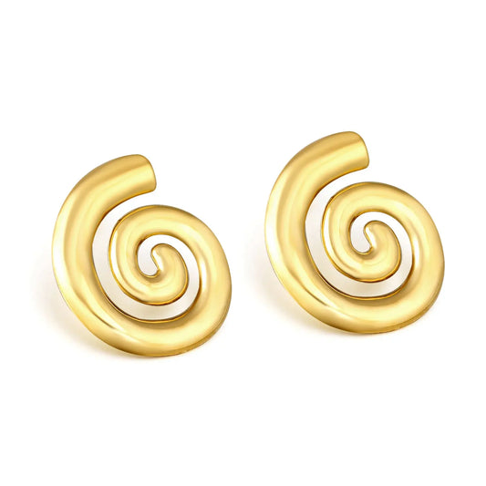 ORBIT STUD GOLD EARRINGS LAVISH JEWELS