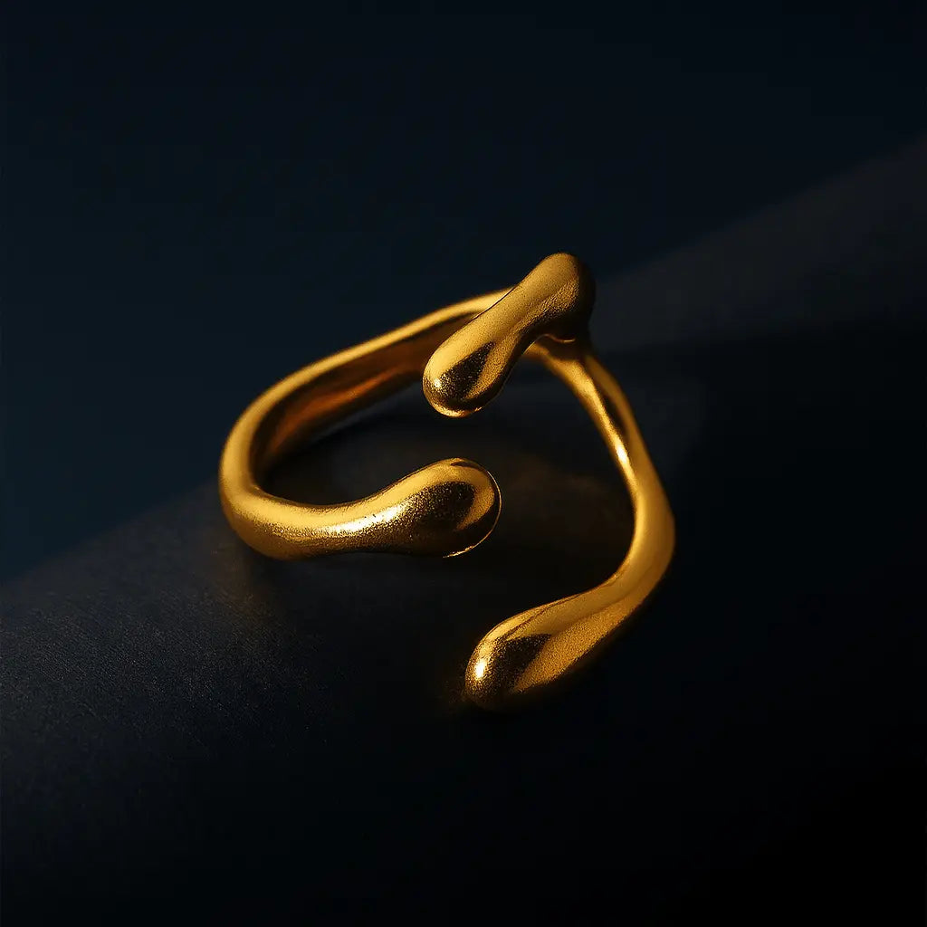 ORCHID GOLD RING - LAVISH JEWELS18K PVD GOLD RING