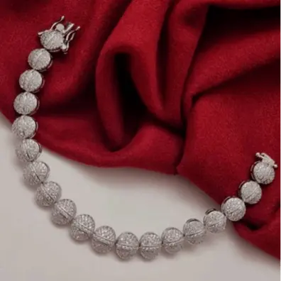 Reya AD Charm Bracelet - White CZ, Silver Finish | Lavish Jewels - LAVISH JEWELSReya AD Charm Bracelet – White CZ, Silver Finish | Lavish Jewels