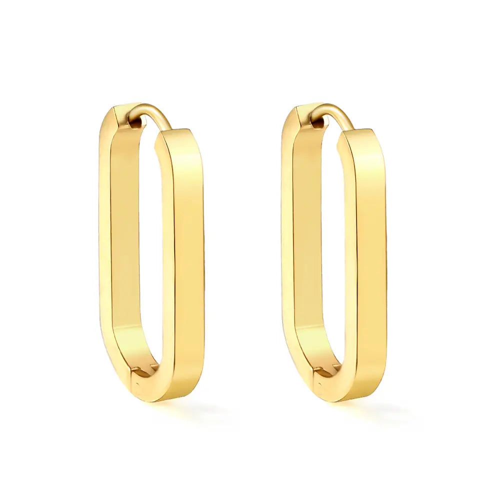 RIVET HOOP GOLD EARRINGS LAVISH JEWELS