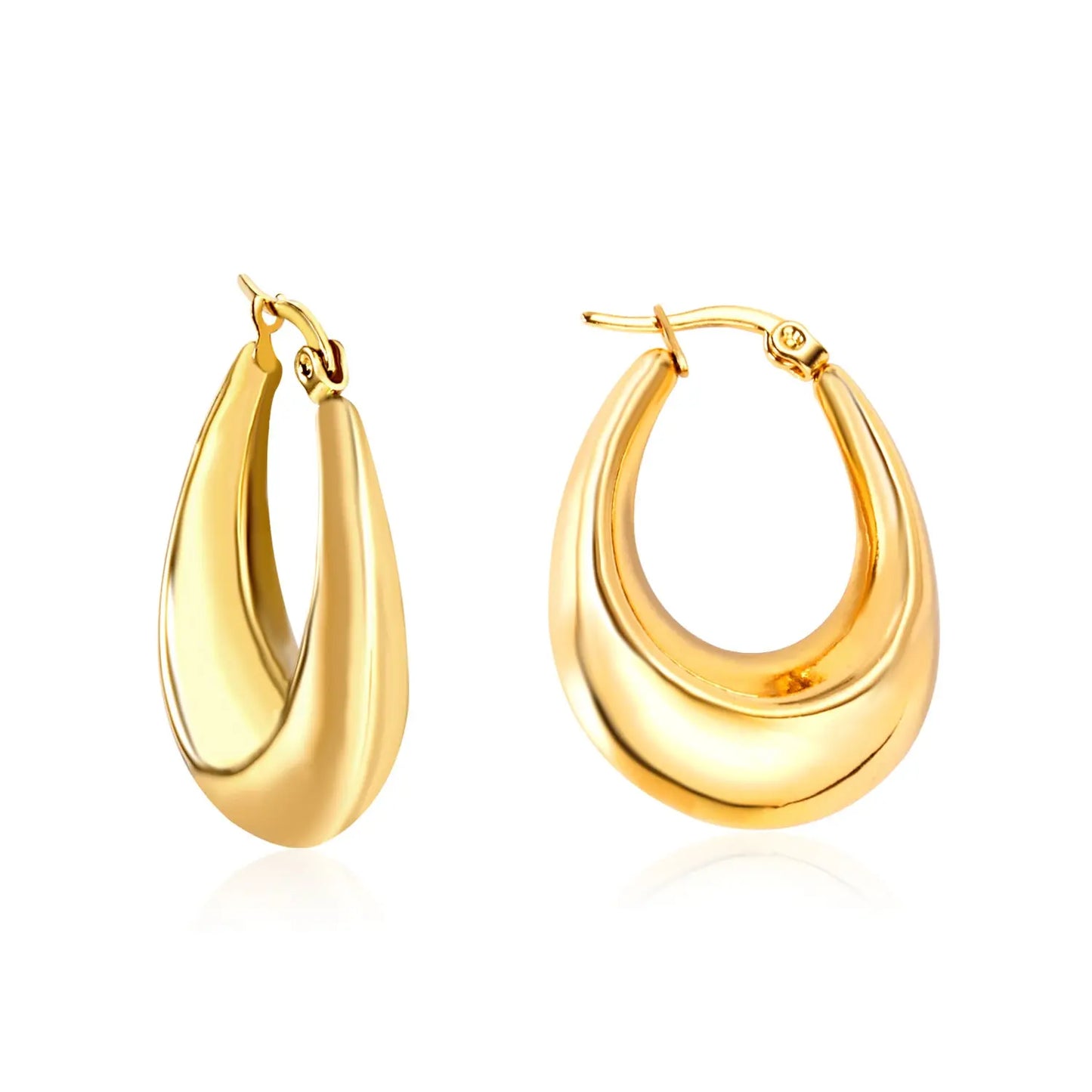 SHIMMER HOOP GOLD EARRINGS LAVISH JEWELS