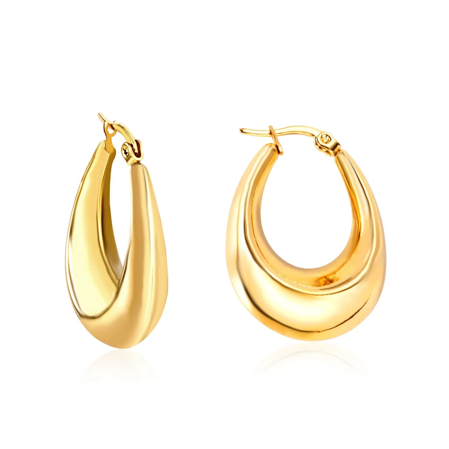 SHIMMER HOOP GOLD EARRINGS LAVISH JEWELS