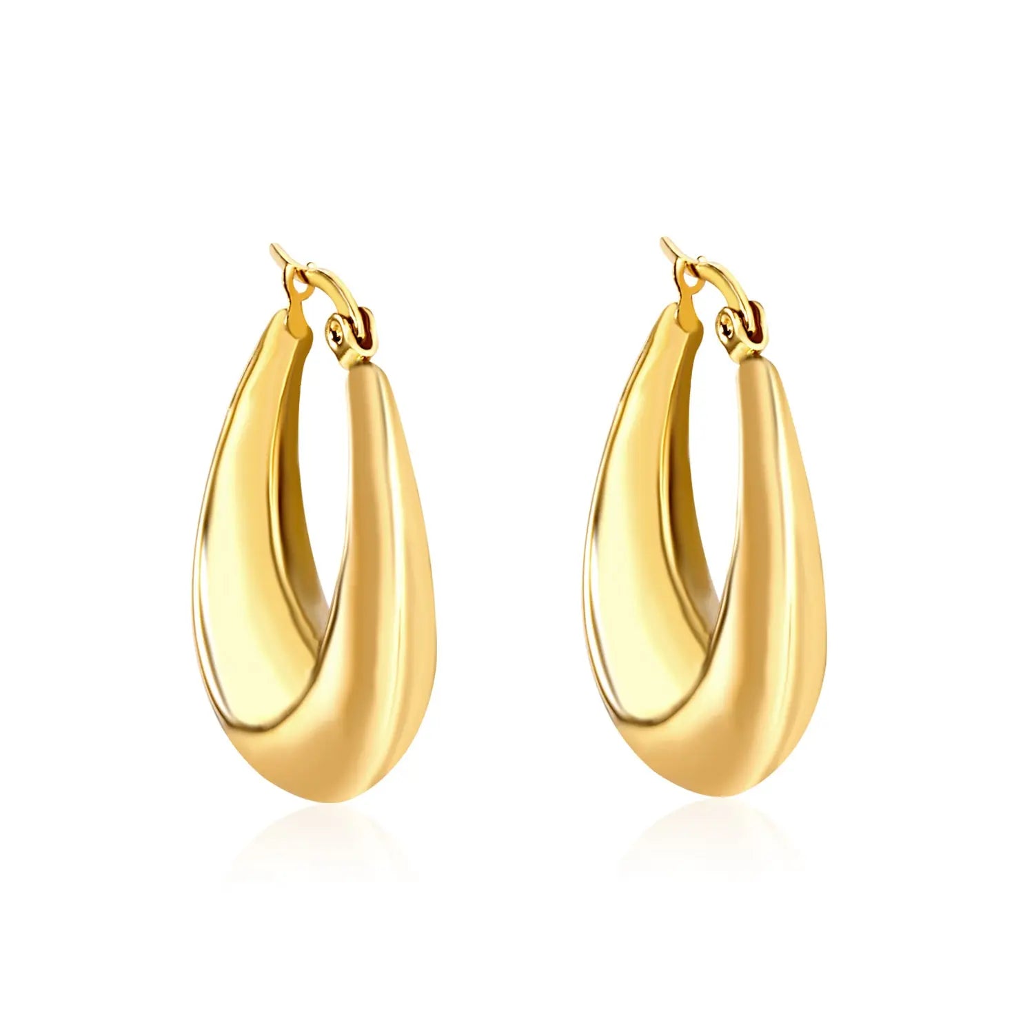SHIMMER HOOP GOLD EARRINGS LAVISH JEWELS