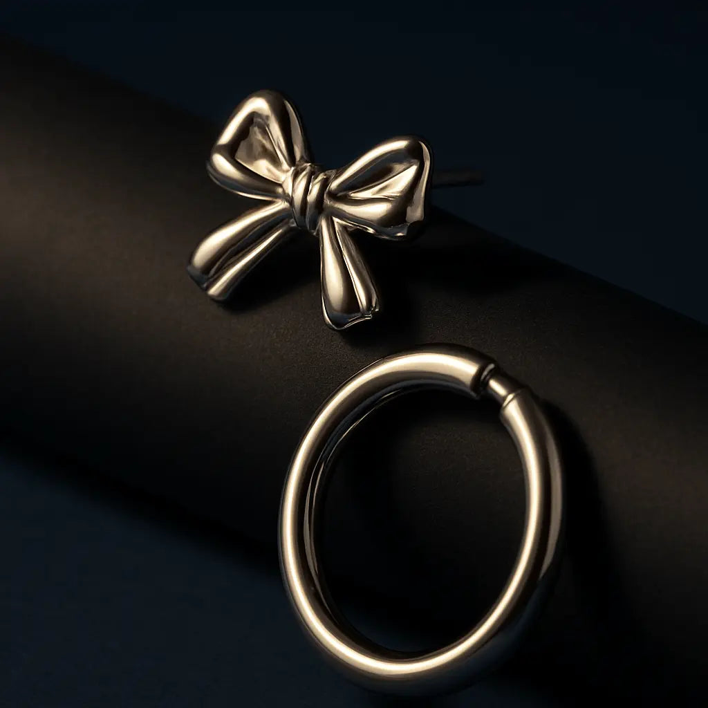 SILVER PULSE HOOP & STUD EARRINGS - LAVISH JEWELS18k PVD GOLD EARRING