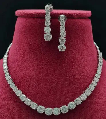 Solitaire Sparkle– CZ Necklace Set - LAVISH JEWELSSolitaire – CZ Necklace Set | Lavish Jewels
