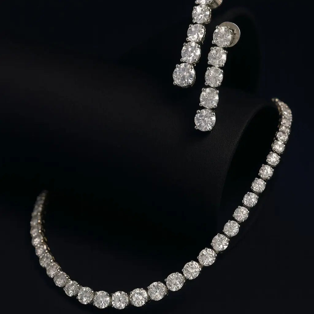 Solitaire Sparkle– CZ Necklace Set - LAVISH JEWELSSolitaire – CZ Necklace Set | Lavish Jewels
