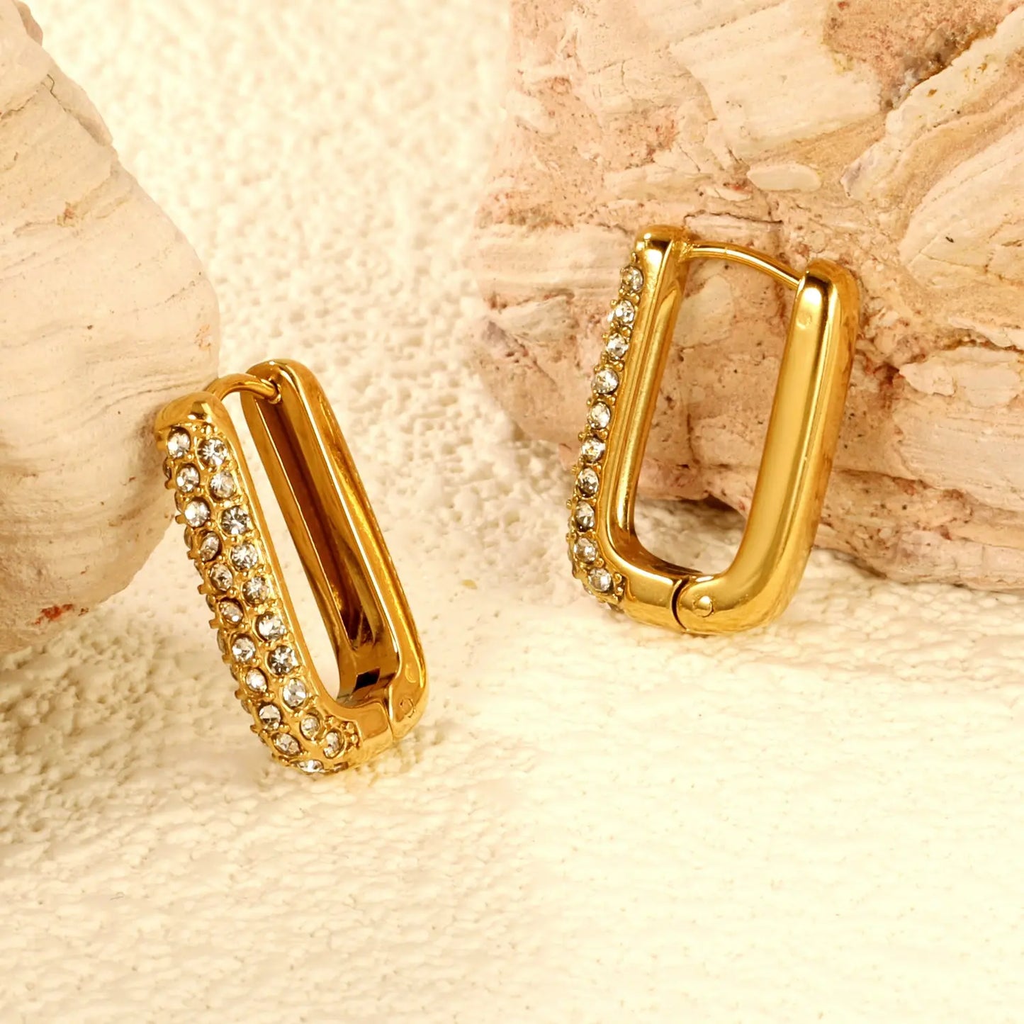 SPARK HOOP GOLD EARRINGS LAVISH JEWELS