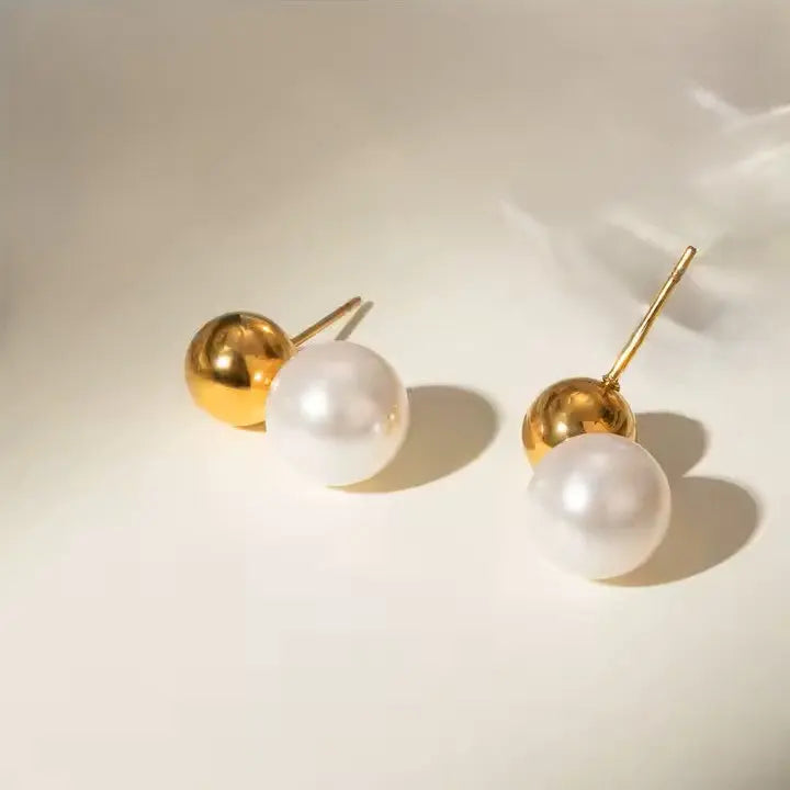 TARA PEARL STUD EARRINGS LAVISH JEWELS