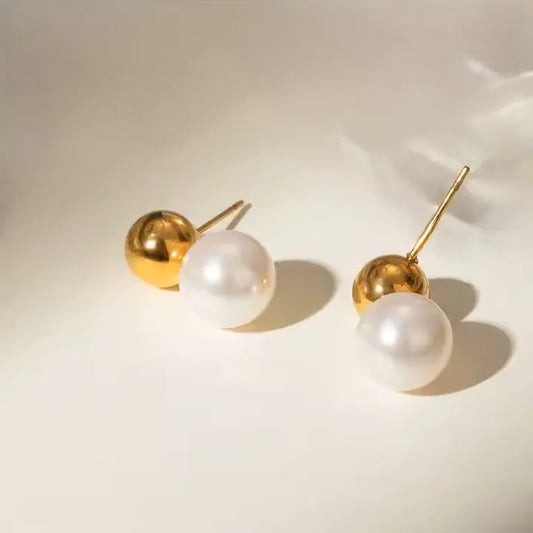 TARA PEARL STUD EARRINGS LAVISH JEWELS