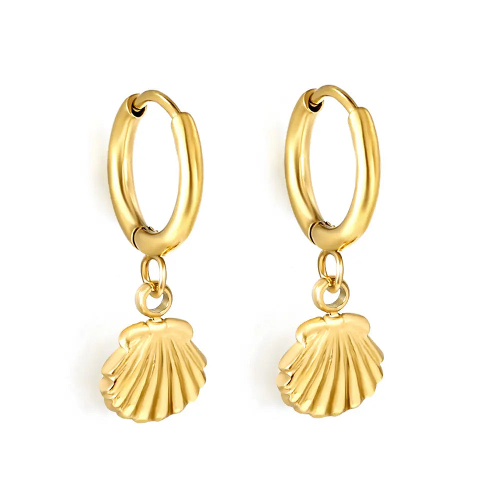 VERVE HOOP GOLD EARRINGS LAVISH JEWELS