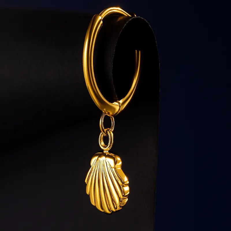 VERVE HOOP GOLD EARRINGS - LAVISH JEWELS18k PVD GOLD EARRING