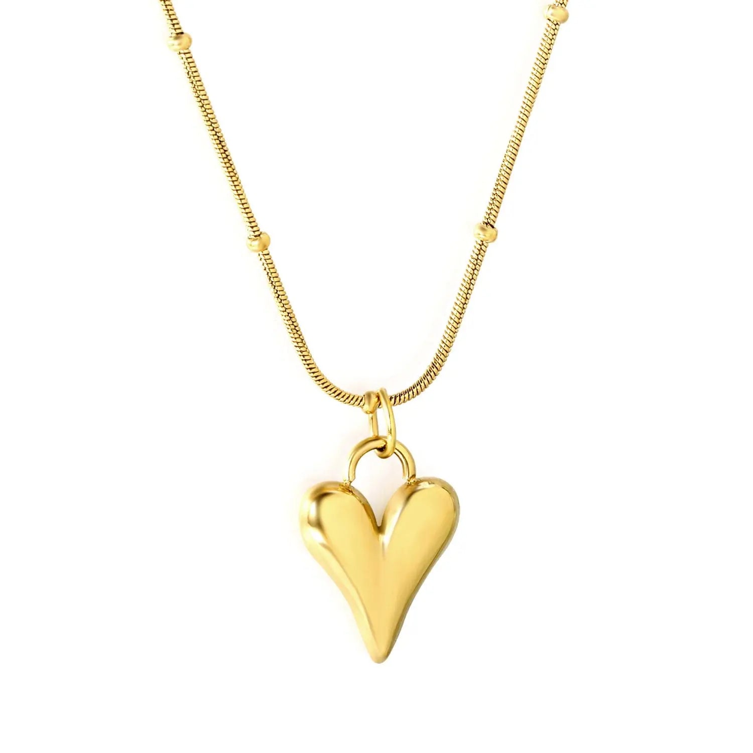 ZEAL HEART GOLD NECKLACE LAVISH JEWELS