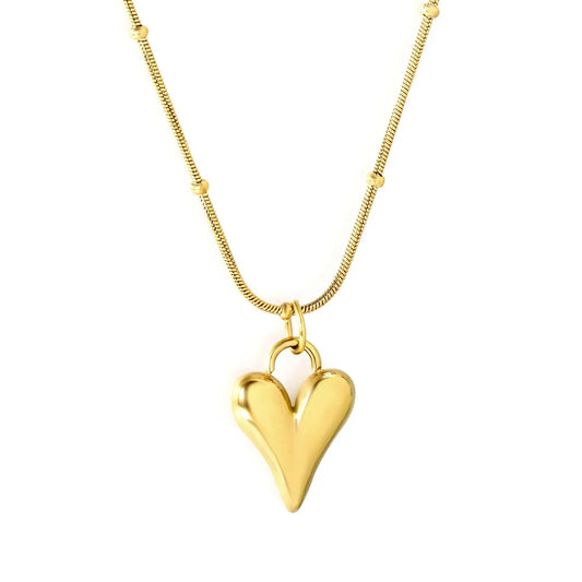 ZEAL HEART GOLD NECKLACE LAVISH JEWELS